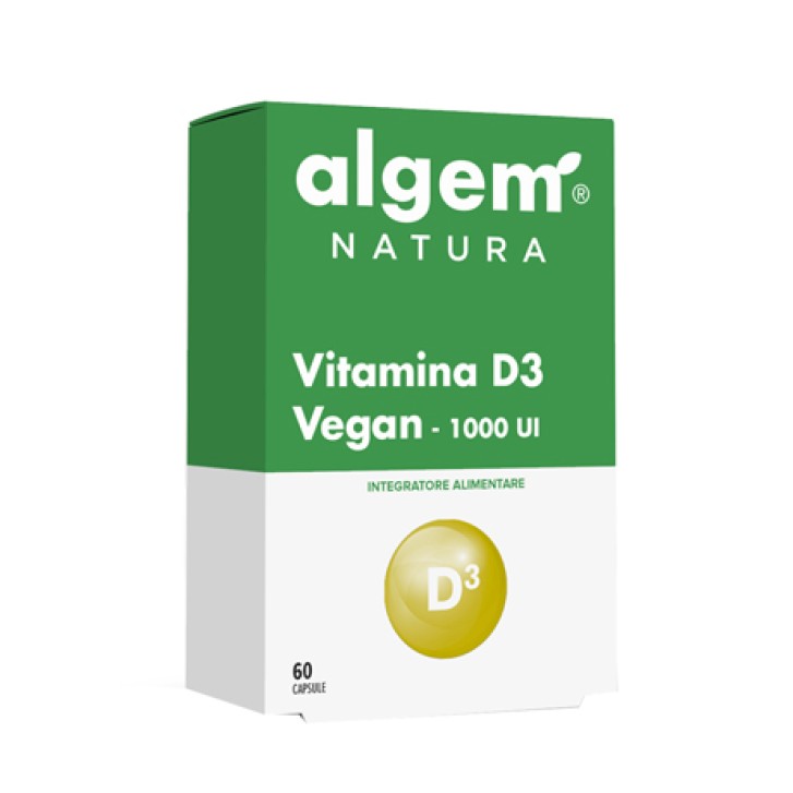 Algem Vitamina D3 Vegan 1000 U.I. 60 Capsule - Integratore Alimentare