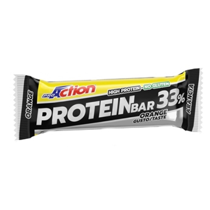ProAction Protein Barretta Arancia 33% 50 grammi