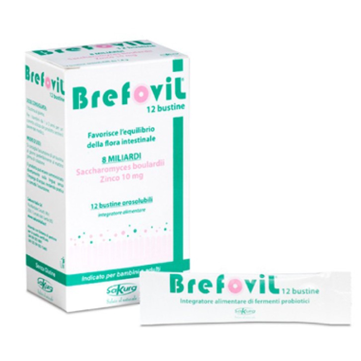 Brefodil 12 Bustine Orosolubili - Integratore di Fermenti Probiotici