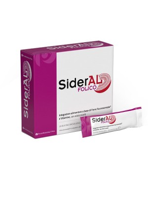 Sideral Folico 30 mg 20 Stick Orosolubili -  Integratore Ferro Sucrosomiale con Vitamina C e Acido Folico