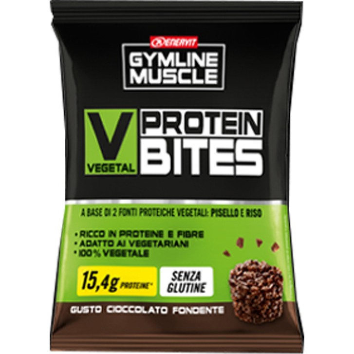 Enervit Gymline Muscle Vegetal Protein Bites Snack con Proteine e Fibre 54 grammi