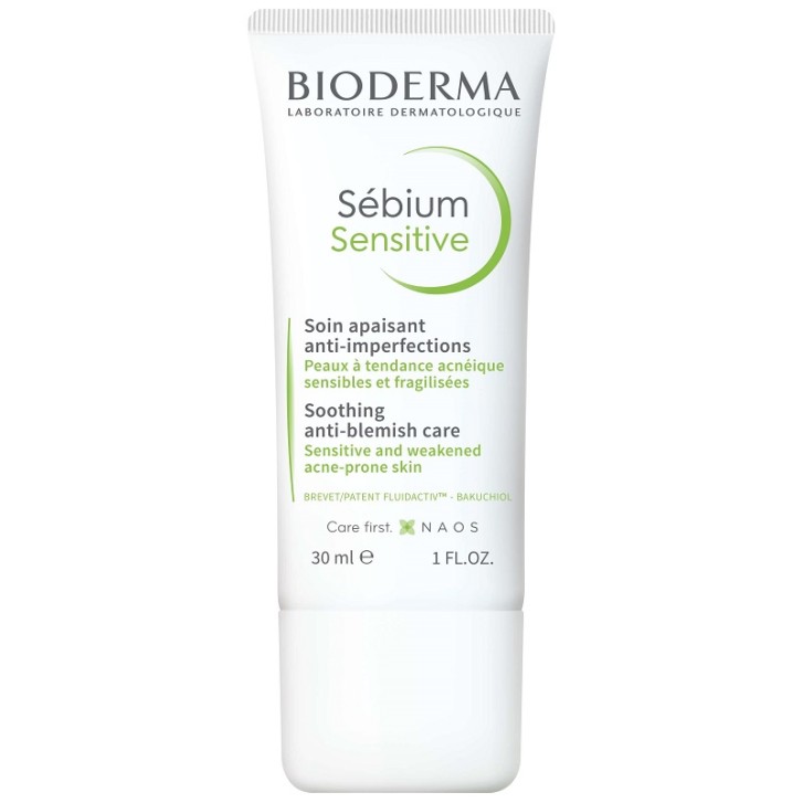 Bioderma Sebium Sensitive Crema Viso Lenitiva Anti-Imperfezioni 30 ml