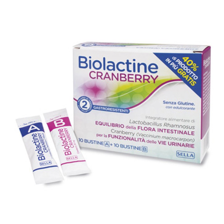 Biolactine Cranberry 10 + 10 Bustine - Integratore Vie Urinarie