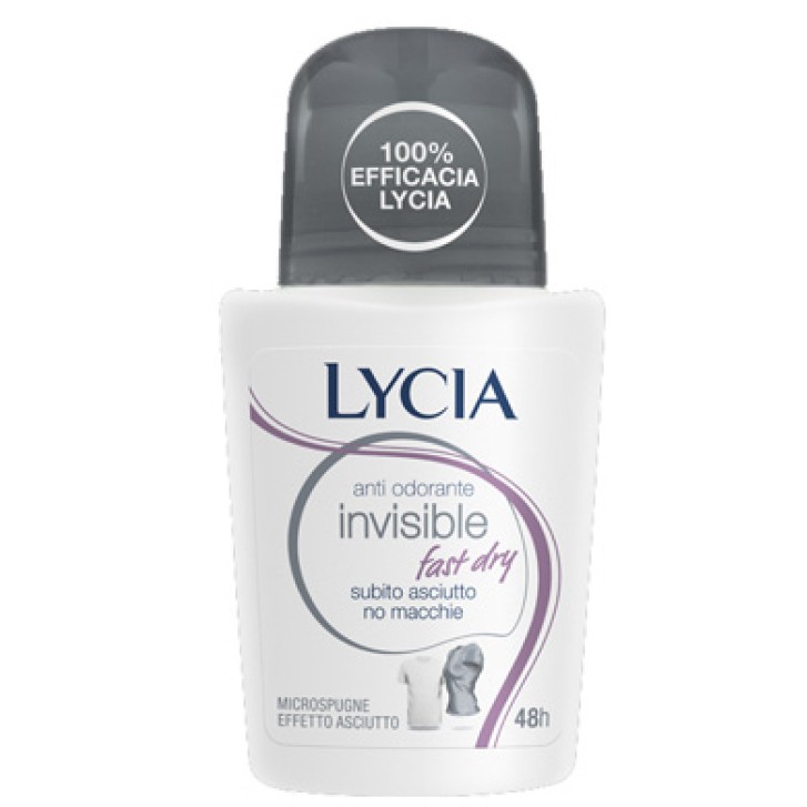 Lycia Invisible Fast Dry Roll-On Deodorante Anti Macchia 50 ml