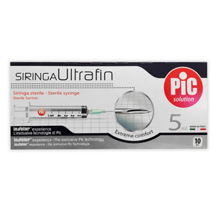 Pic Siringa Ultrafine Sterile 5 ml 10 pezzi