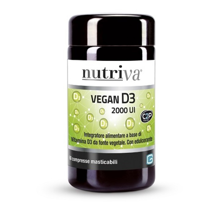 Nutriva Vegan D3 60 Compresse Masticabili - Integratore Vitaminico
