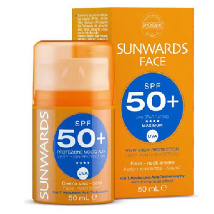Sunwards Face Solare Crema Viso Corpo SPF 50+ Protezione Molto Alta 50 ml