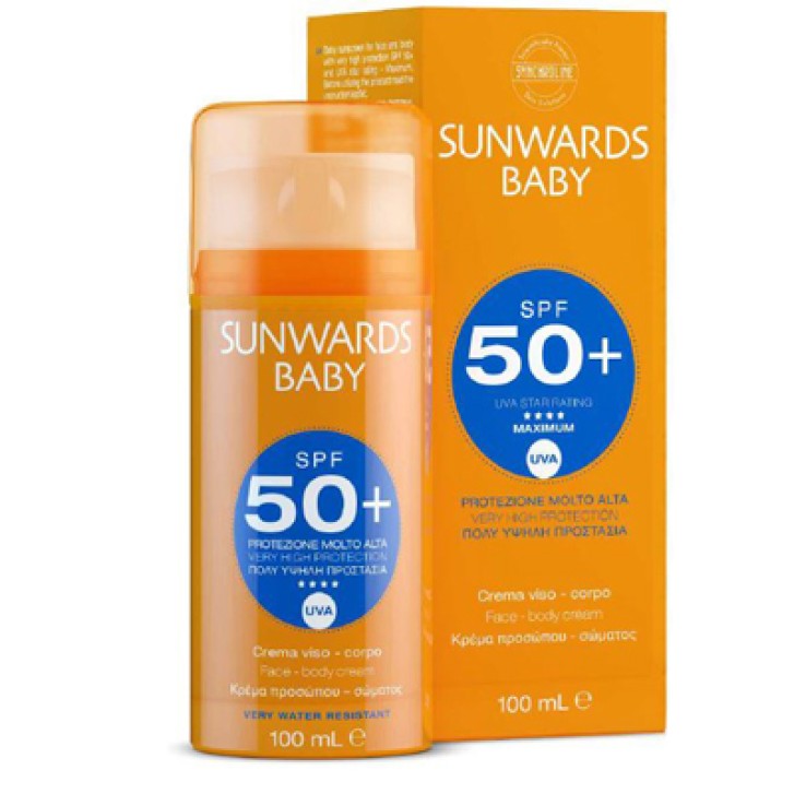 Sunwards Baby Solare Crema Viso Corpo SPF 50+ Bambino Protezione Molto Alta 100 ml