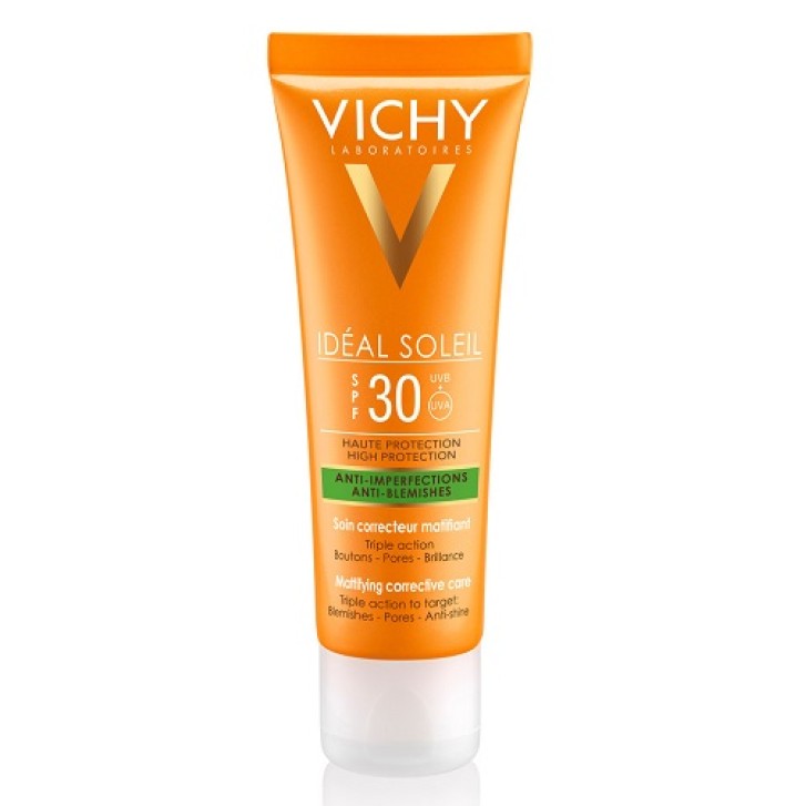 Vichy Ideal Soleil Trattamento Solare Protettore Correttivo SPF 30 Effetto Mat 50 ml