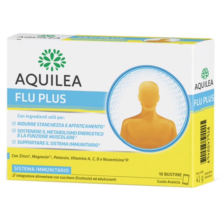 Aquilea Flu Plus 10 Bustine - Integratore Sistema Immunitario