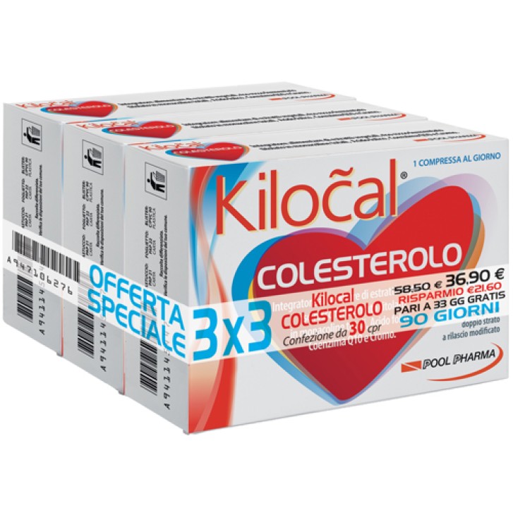 Kilocal Colesterolo 30 Compresse - Integratore Controllo del Colesterolo