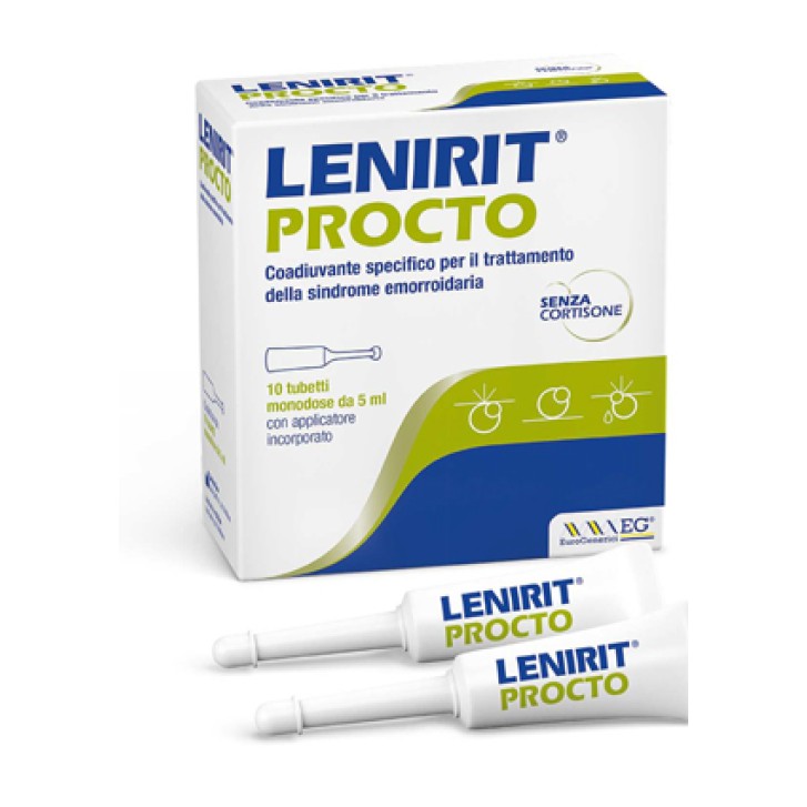 Lenirit Procto Crema Trattamento Emorroidi 10x5 ml