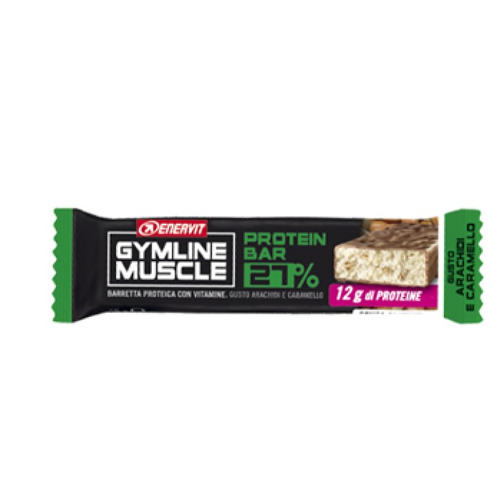 Enervit Gymline Barretta Energetica Arachidi e Caramello 27% 45 grammi