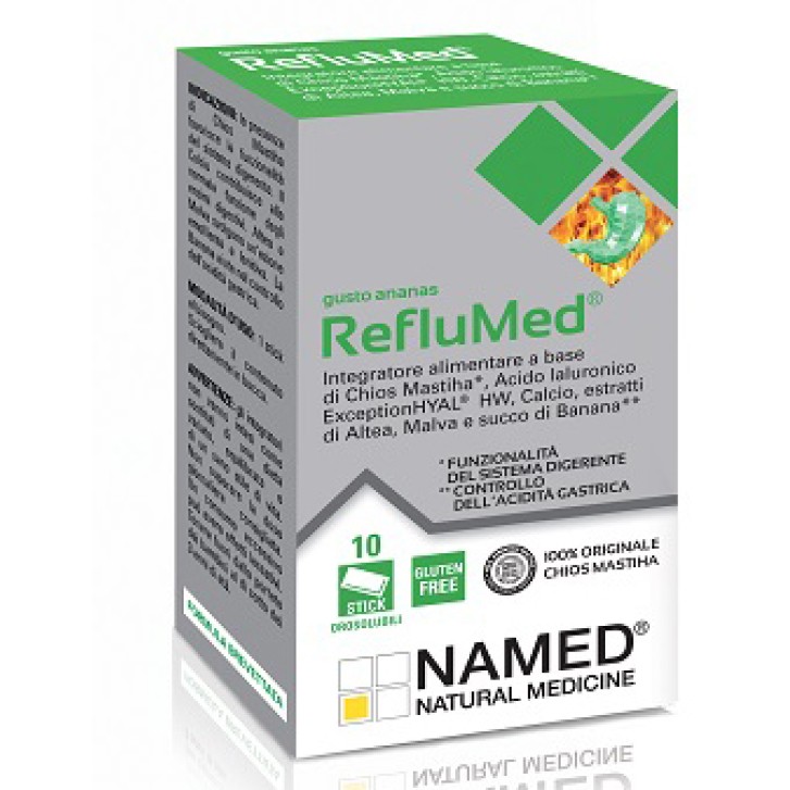 Named RefluMed Ananas 10 Stick - Integratore Benessere Stomaco e Intestino