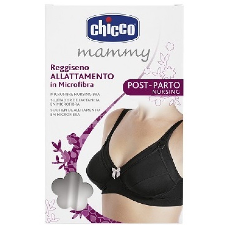 Chicco Mamma Donna Reggiseno Allattamento MicroFibra Nero Taglia 3D