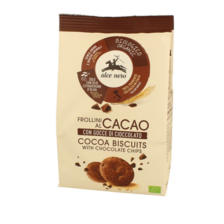 Alce Nero Frollini al Cacao con Gocce di Cioccolato Bio 250 grammi