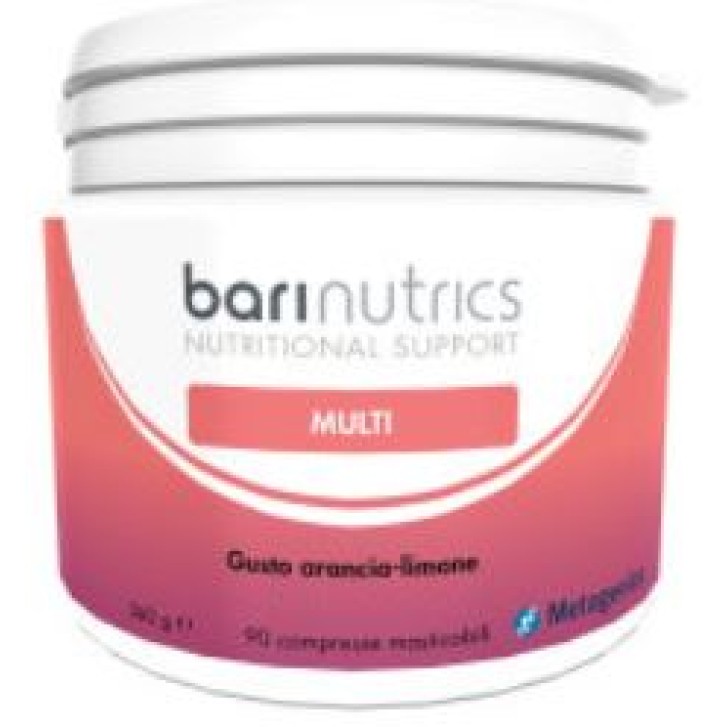 Barinutrics Multi Gusto Arancia - Limone 90 Compresse Masticabili - Integratore Vitamine e Minerali