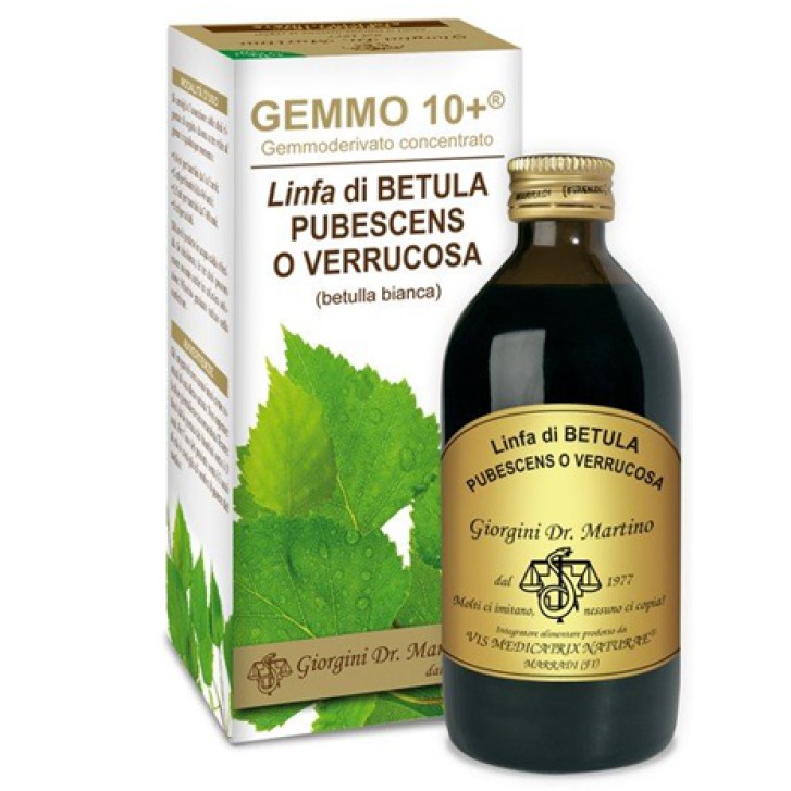 Gemmo 10+ Betulla Bianca Linfa Liquido Analcolico Dr. Giorgini 200 ml - Integratore Alimentare