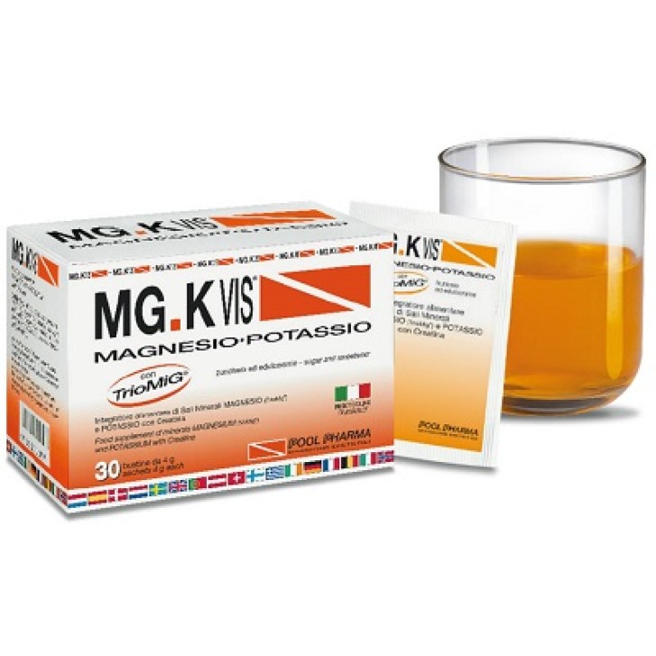 MG K Vis 30 Bustine Gusto Arancia - Integratore Magnesio e Potassio