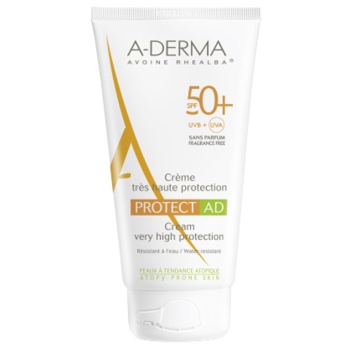 A-Derma Protect AD Crema Solare SPF 50+ Pelle Tendenza Atopica Tubo 150 ml