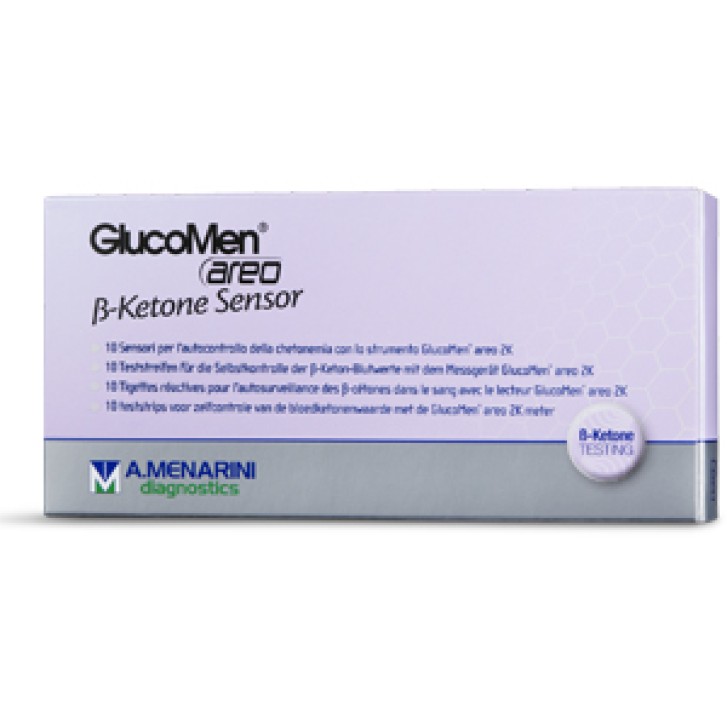 Glucomen Areo B-Ketone Sensor Striscia Reattiva Misurazione Chetonemia 10 pezzi