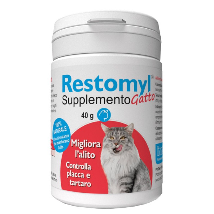 Restomyl Supplemento 40 grammi - Integratore Veterinario Alitosi Gatto