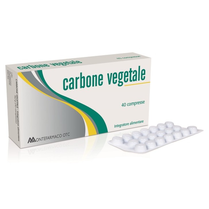 Carbone Vegetale 40 Compresse - Integratore Gonfiore Addominale