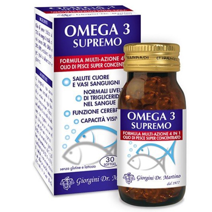 Omega 3 Supremo 30 Capsule Softgel Dr. Giorgini - Integratore di Olio di Pesce