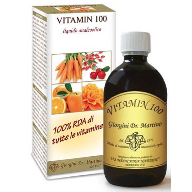 Vitamin 100 Liquido Analcolico 500 ml Dr. Giorgini - Integratore Multivitaminico