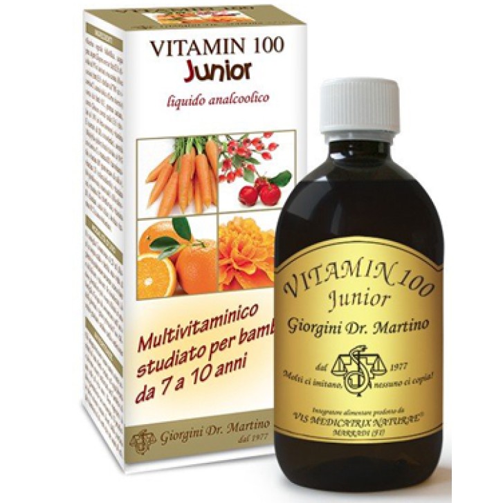 Vitamin 100 Junior Liquido Analcolico 500 ml Dr. Giorgini - Integratore Multivitaminico