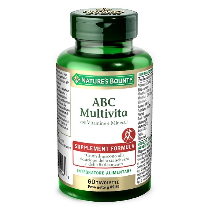 Nature's Bounty ABC Multivita 60 Tavolette - Integratore Vitamine e Minerali