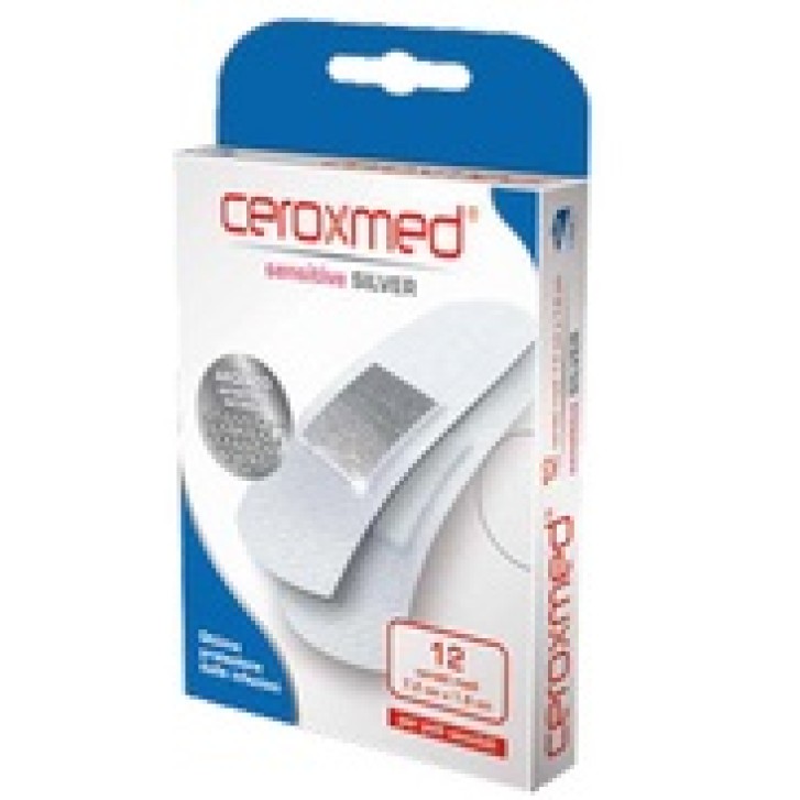 Ceroxmed Sensitive Silver Cerotti Medi con Argento 12 Pezzi