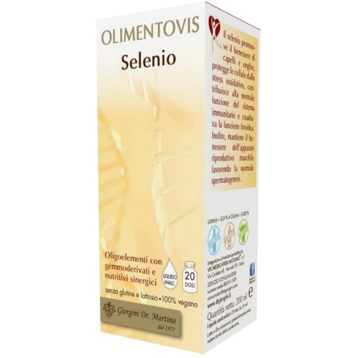 Olimentovis Selenio 200 ml Dr. Giorgini - Oligoelementi con Gemmoderivati e Nutritivi Sinergici