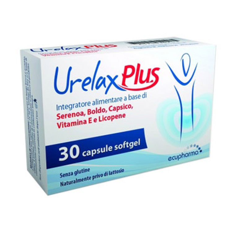 Urelax Plus 30 Capsule Softgel - Integratore Benessere della Prostata e Vie Urinarie