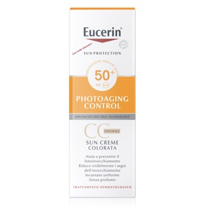Eucerin Sun Crema Viso CC Crema Colorata Naturale SPF 50+ 50 ml