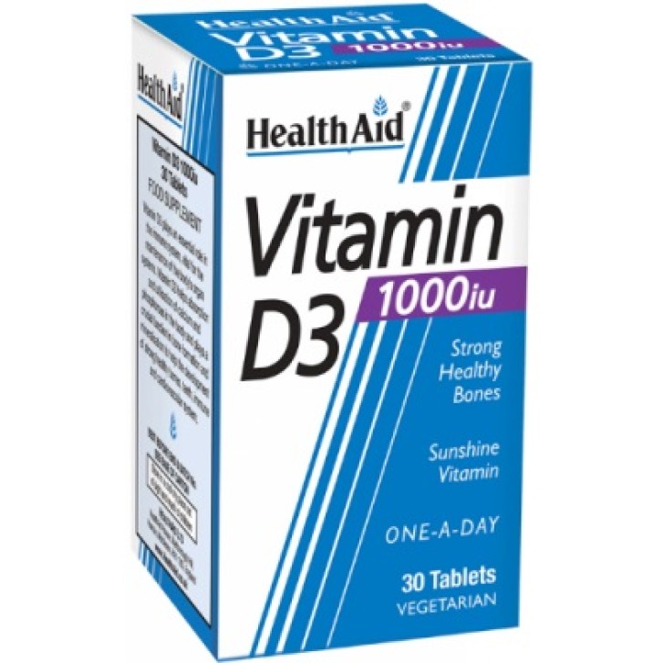 Vitamina D3 1000 UI 30 Tavolette - Integratore Vitamina D3