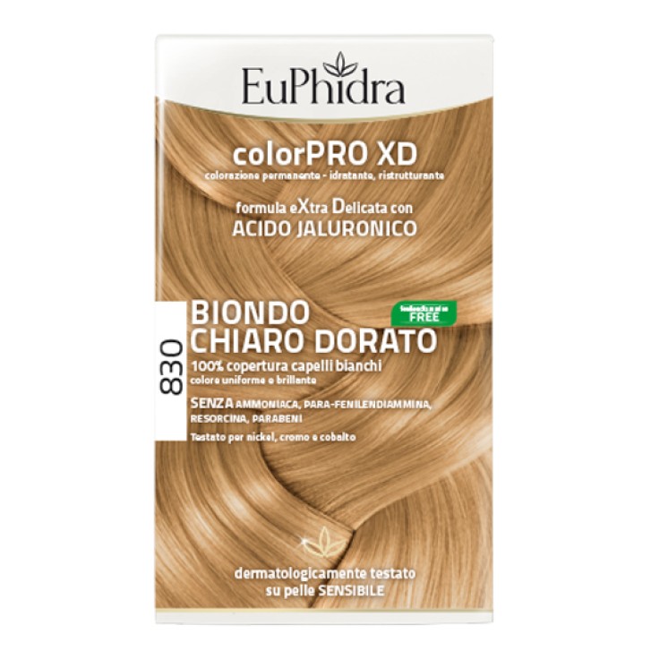 Euphidra Linea ColorPro XD 830 Biondo Chiaro Dorato Tintura Extra Delicata