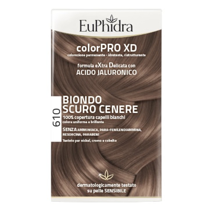 Euphidra Linea ColorPro XD 610 Biondo Scuro Cenere Tintura Extra Delicata