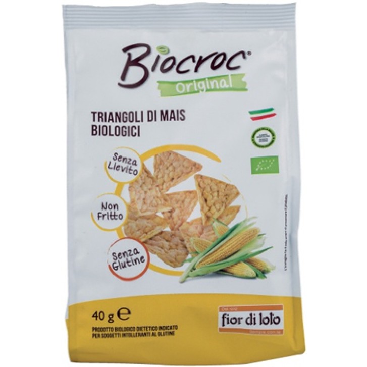 Fior di Loto Biocroc Triangoli Mais Bio 40 grammi