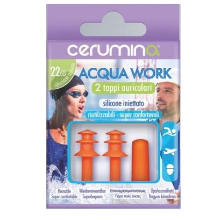 Cerumina Acqua Work 2 Tappi Auricolari