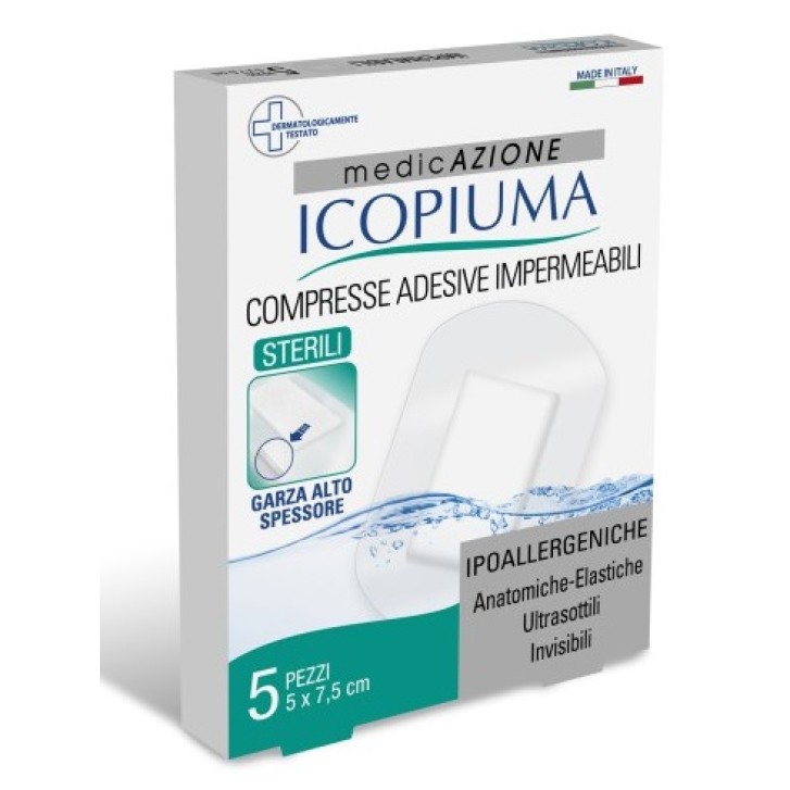 Icopiuma Compresse Adesive Post Operatorie 5 x 7,5 cm
