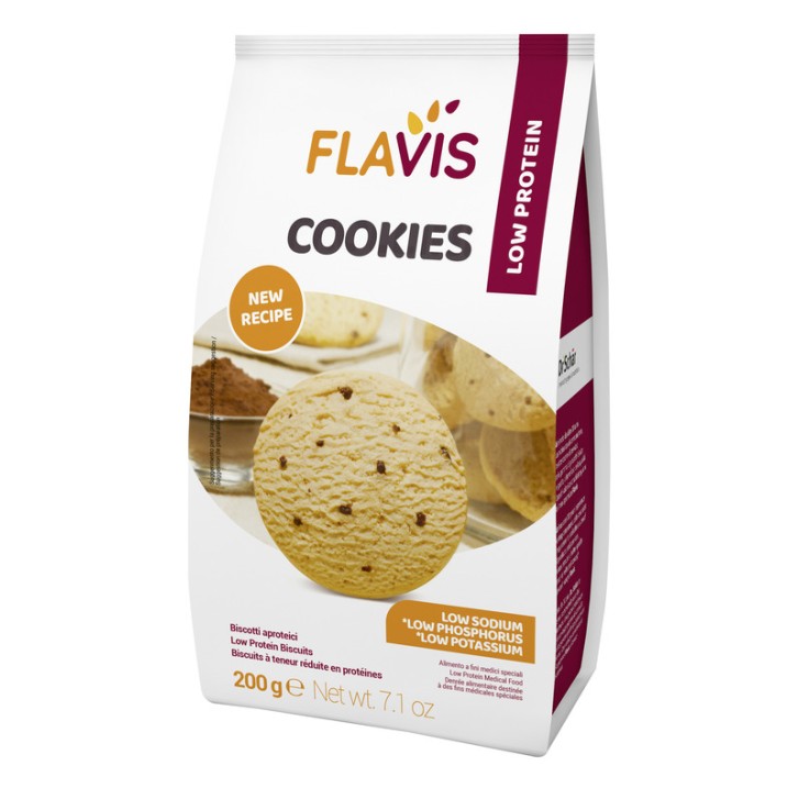 Mevalia Flavis Biscotti Cookies Aproteici con Cioccolato 200 grammi