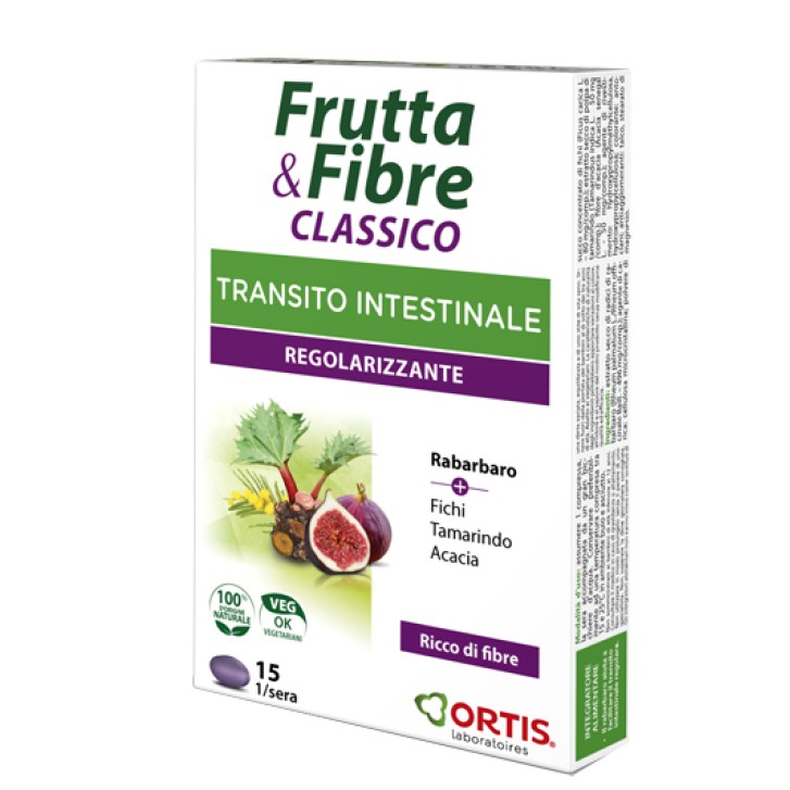Frutta e Fibre Classico 15 Compresse - Integratore Transito Intestinale