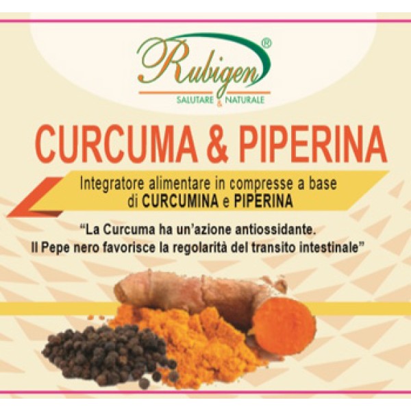 Curcuma & Piperina Rubigen 120 Compresse - Integratore Alimentare