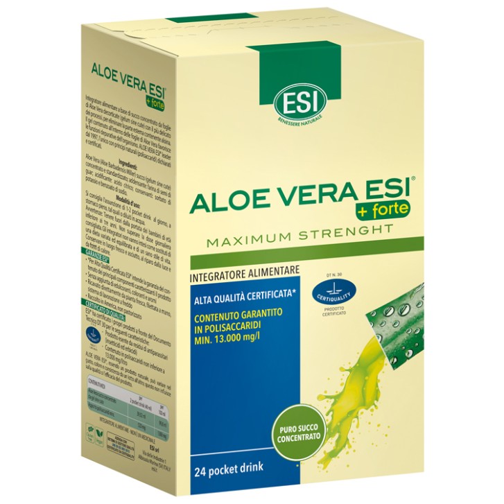 Esi Aloe Vera Succo Forte 24 Pocket Drink - Integratore Alimentare