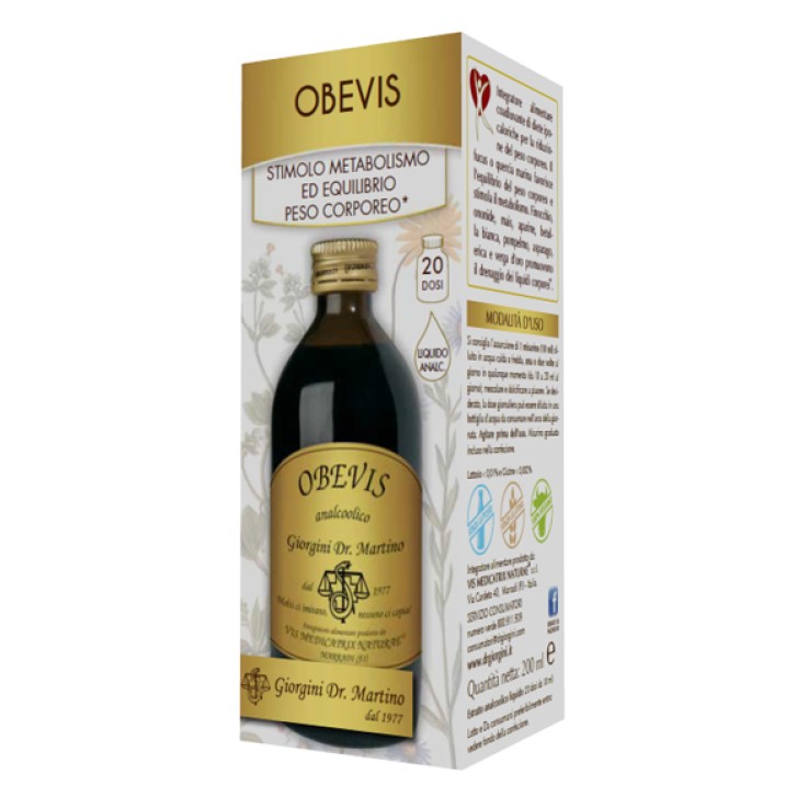 Obevis Liquido 200 ml Dr. Giorgini - Integratore Equilibrio Peso Corporeo