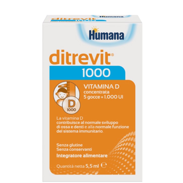 Humana Ditrevit 1000 Gocce 5,5 ml - Integratore Alimentare