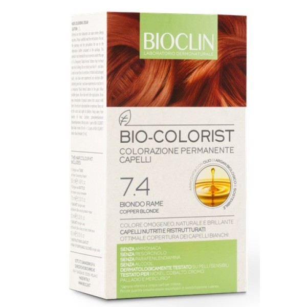 Bioclin Bio Colorist 7.4 Biondo Rame Tintura Naturale per Capelli