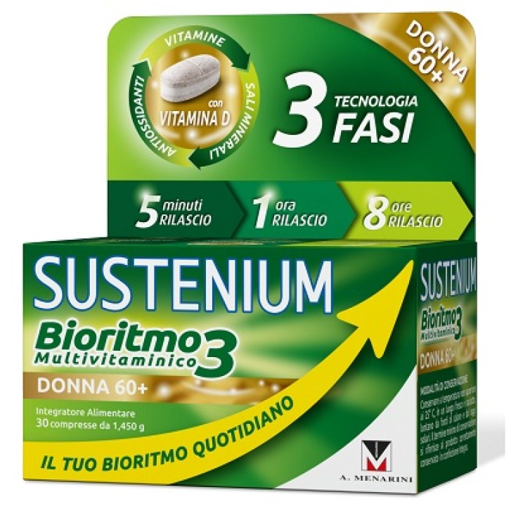 Sustenium Bioritmo 3 Multivitaminico Donna 60+  30 Compresse - Integratore Alimentare