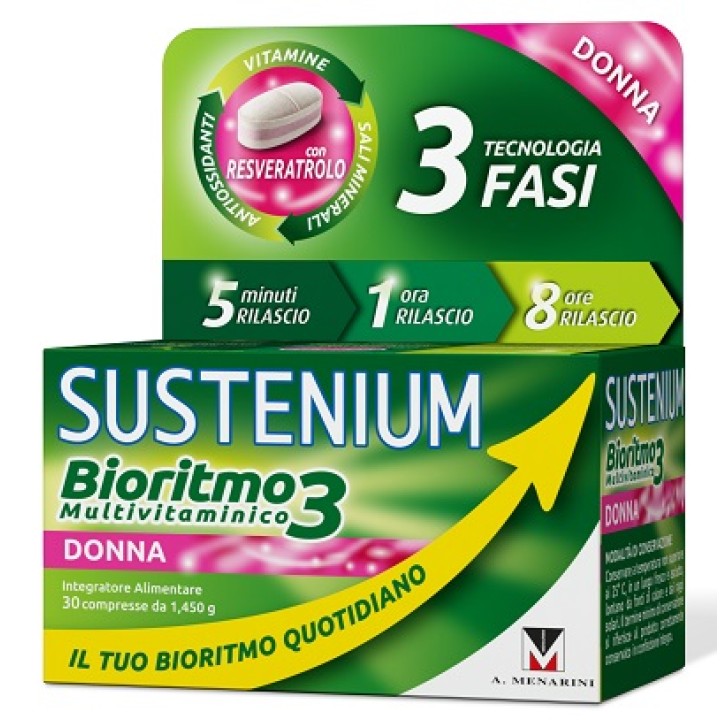 Sustenium Bioritmo 3 Multivitaminico Donna 30 Compresse - Integratore Alimentare